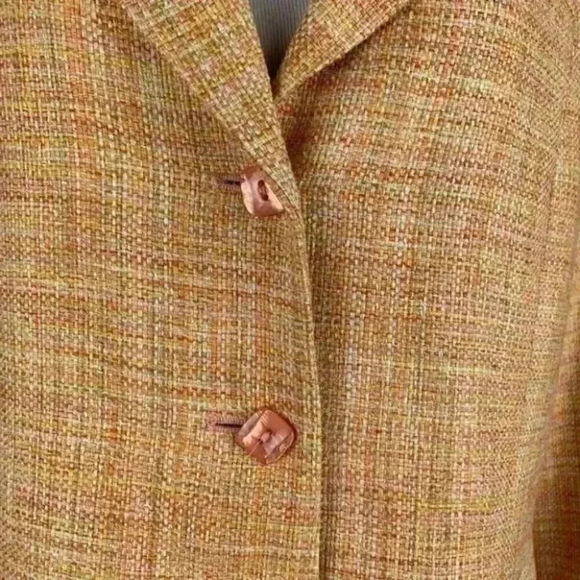 Pendleton blazer sz 16 woven 100% silk lightweight - Picture 4 of 9